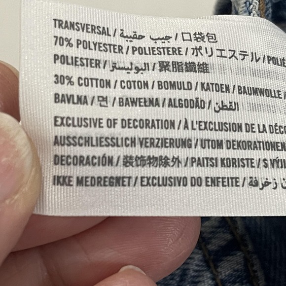 Abercrombie & Fitch Cutoff Blue Denim Shorts Womens 30 High Rise Curve Love - Picture 5 of 12